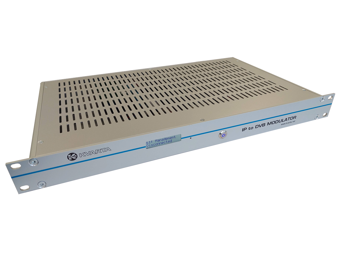 IP to DVB Modulator – DVB-C/DVB-T/ISDB-T Modulation of up to 24 carriers in 1U unit